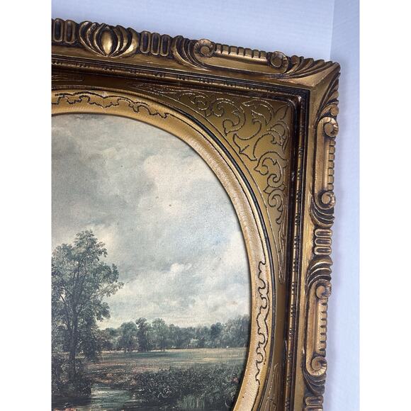 Magnificent Harvest Scene Original Landscape Scene Oil/Board By Hubert Framed! - Picture 3 of 13